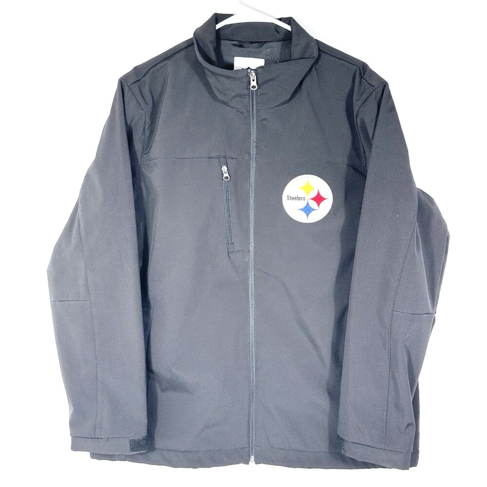 NFL Pittsburgh Steelers Soft Shell Pockets Zip Up Men's Large Jacket